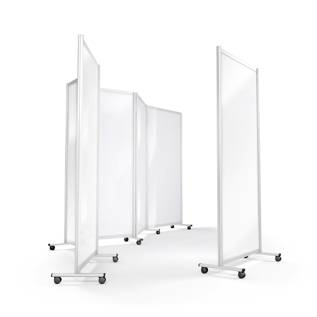 White Room Divider Screens on Wheels