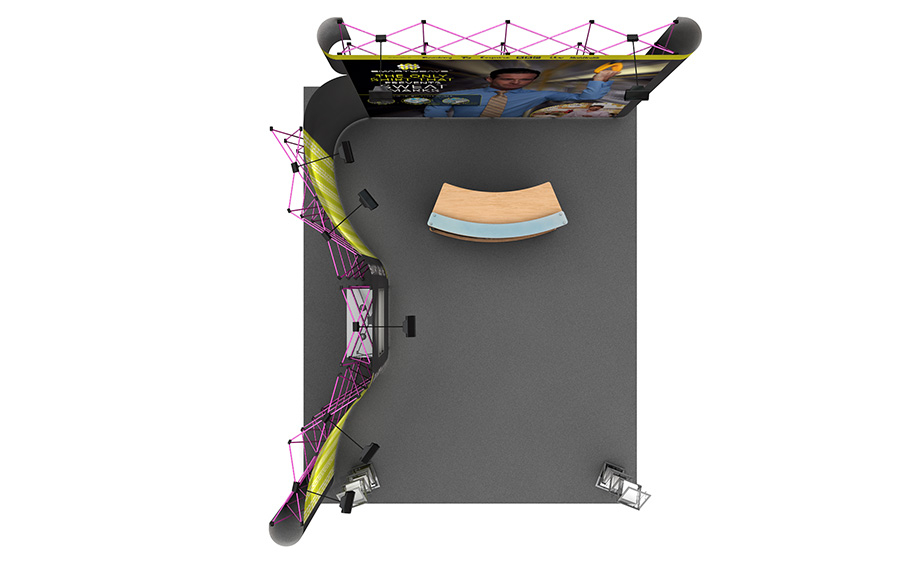 L-Shape Pop Up Display Stand Plan View