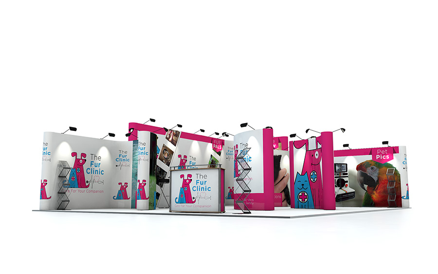 Linked Pop Up Exhibition Stand 10m x 8m