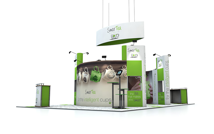 Linked Pop Up Exhibition Stand 10m x 6m