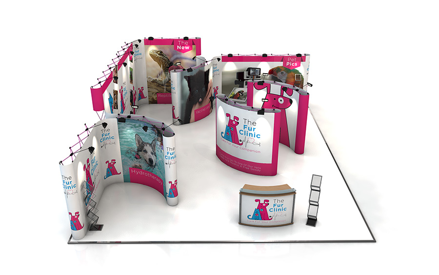 Linked Pop Up Exhibition Stand 10m x 8m