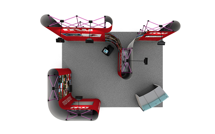 Plan View - Linked Pop Up Stand 3m x 4m