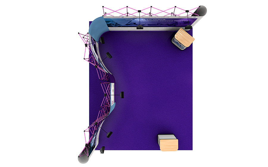 Linked Pop Up Exhibition Stand Plan View