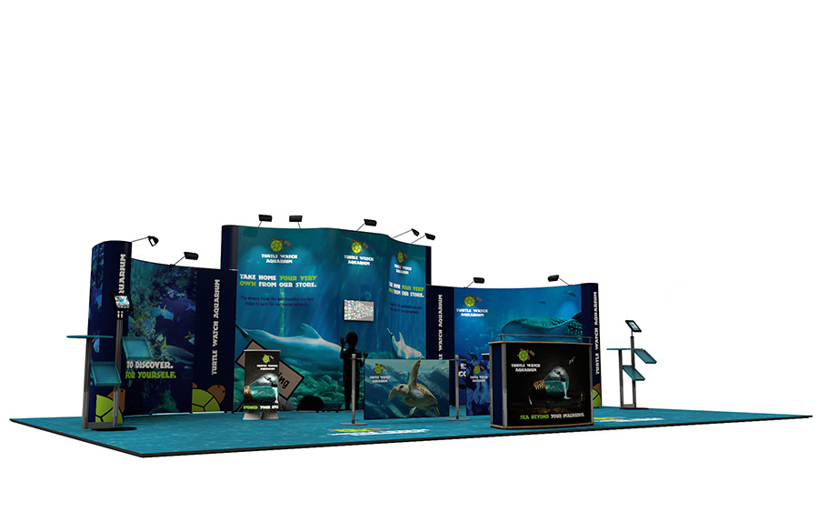 Linked Pop Up Exhibition Stand 6m x 10m