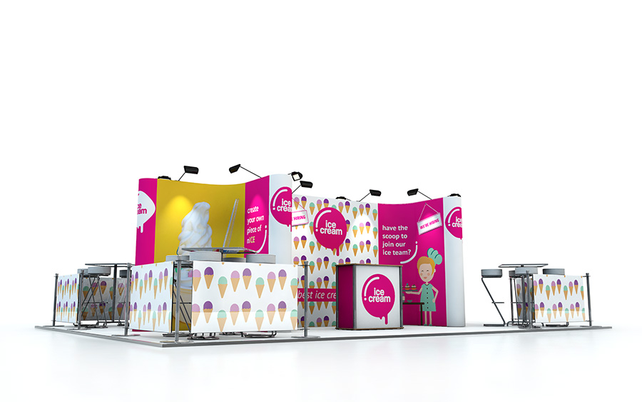 Linked Pop Up Exhibition Stand 8m x 6m