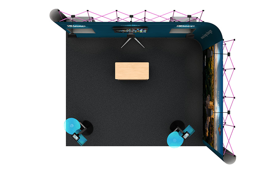 Plan View of Linked Pop Up Display Stand 4m x 5m
