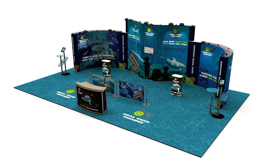 Linked Pop Up Exhibition Stand 6m x 10m