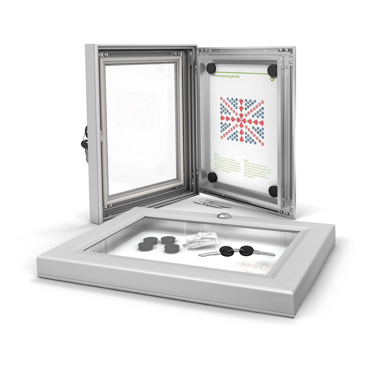 MEMOLOX® Lockable Poster Frames Are Supplied With FREE Magnets For Securing Notices