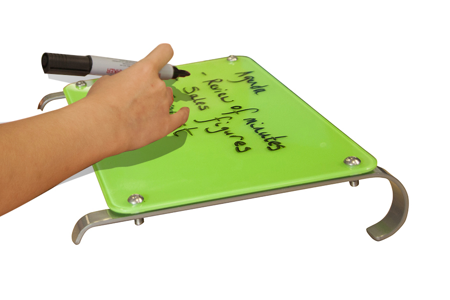 Desktop Magnetic Glass Writing Board in a Choice of Vibrant Colour Options  