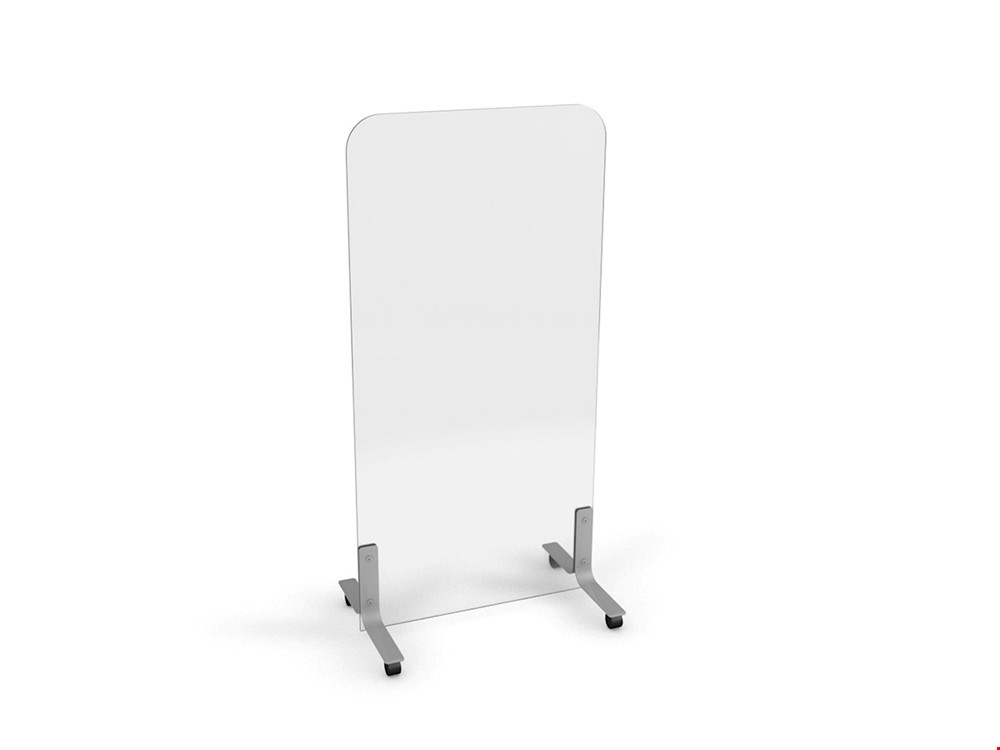 Acrylic Partition Screen On Wheels Mobile Perspex Glass Screens