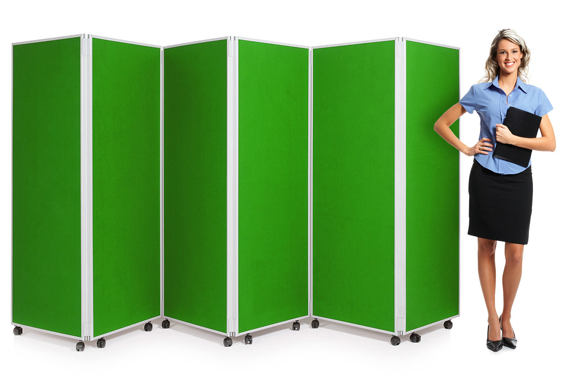 6 Panel Mobile Concertina Screen Room Divider