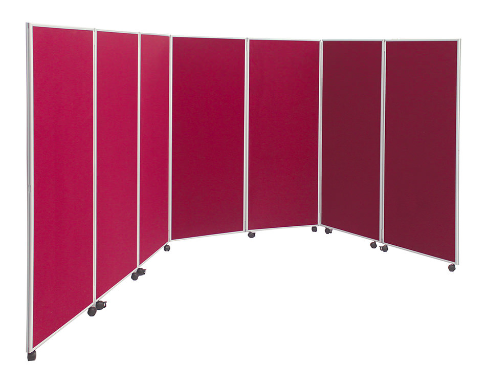 7 Panel Mobile Concertina Screen Office Partition
