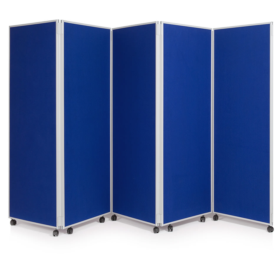 5 Panel Mobile Concertina Screen Room Divider
