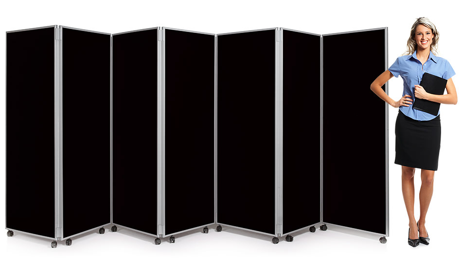 7 Panel Mobile Concertina Screen Room Divider