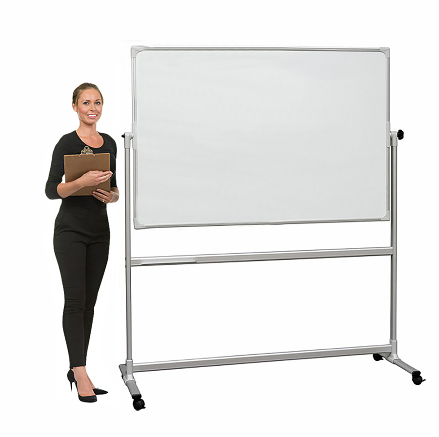 Mobile Swivel Magnetic Whiteboard on Wheels