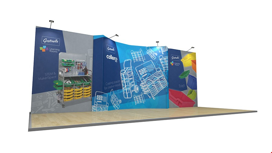 6m Fabric Modular Exhibition Stands With High Definition Printed Graphics
