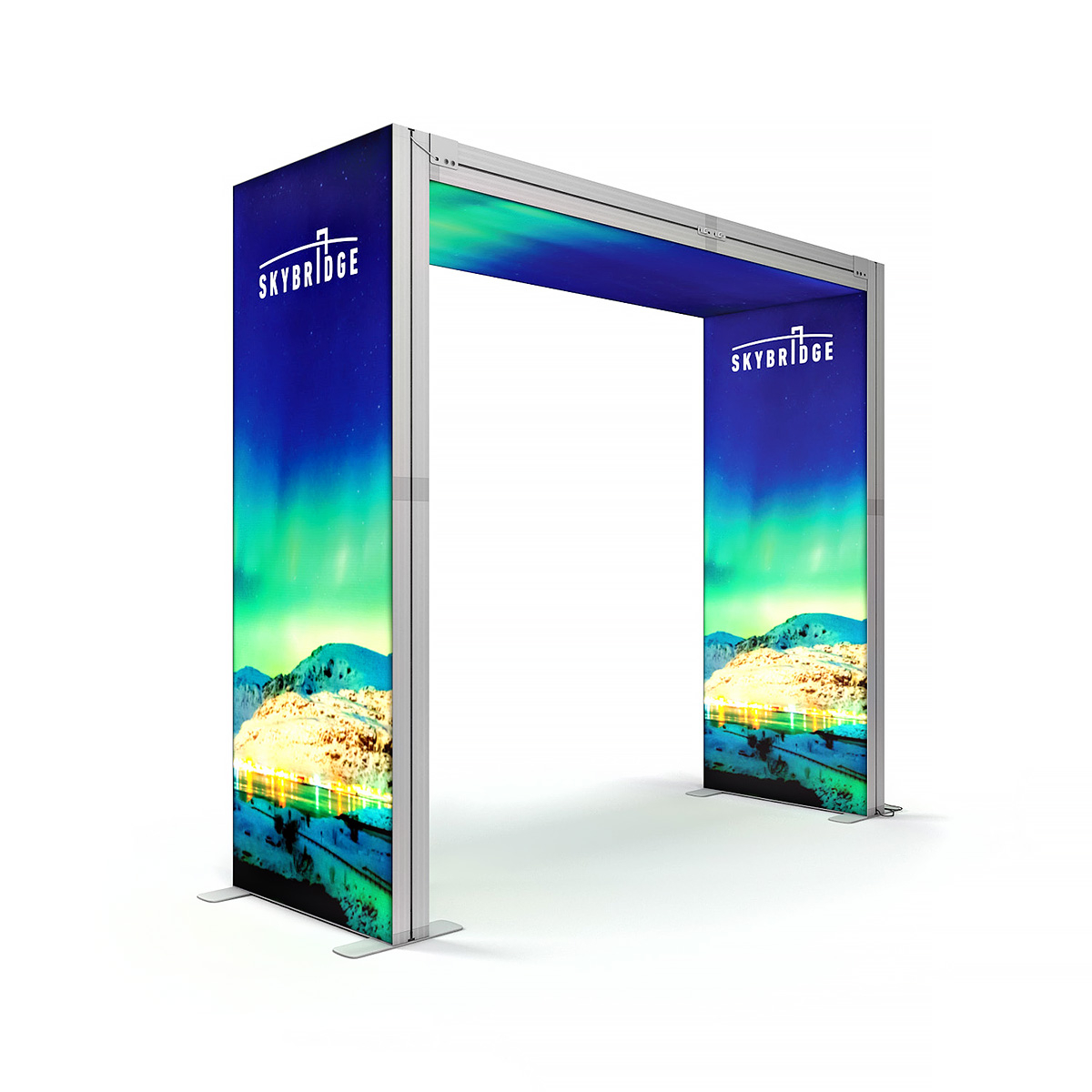 SKYBRIDGE® Freestanding Exhibition Stand Lightbox Ceiling LED Arch 850mm
