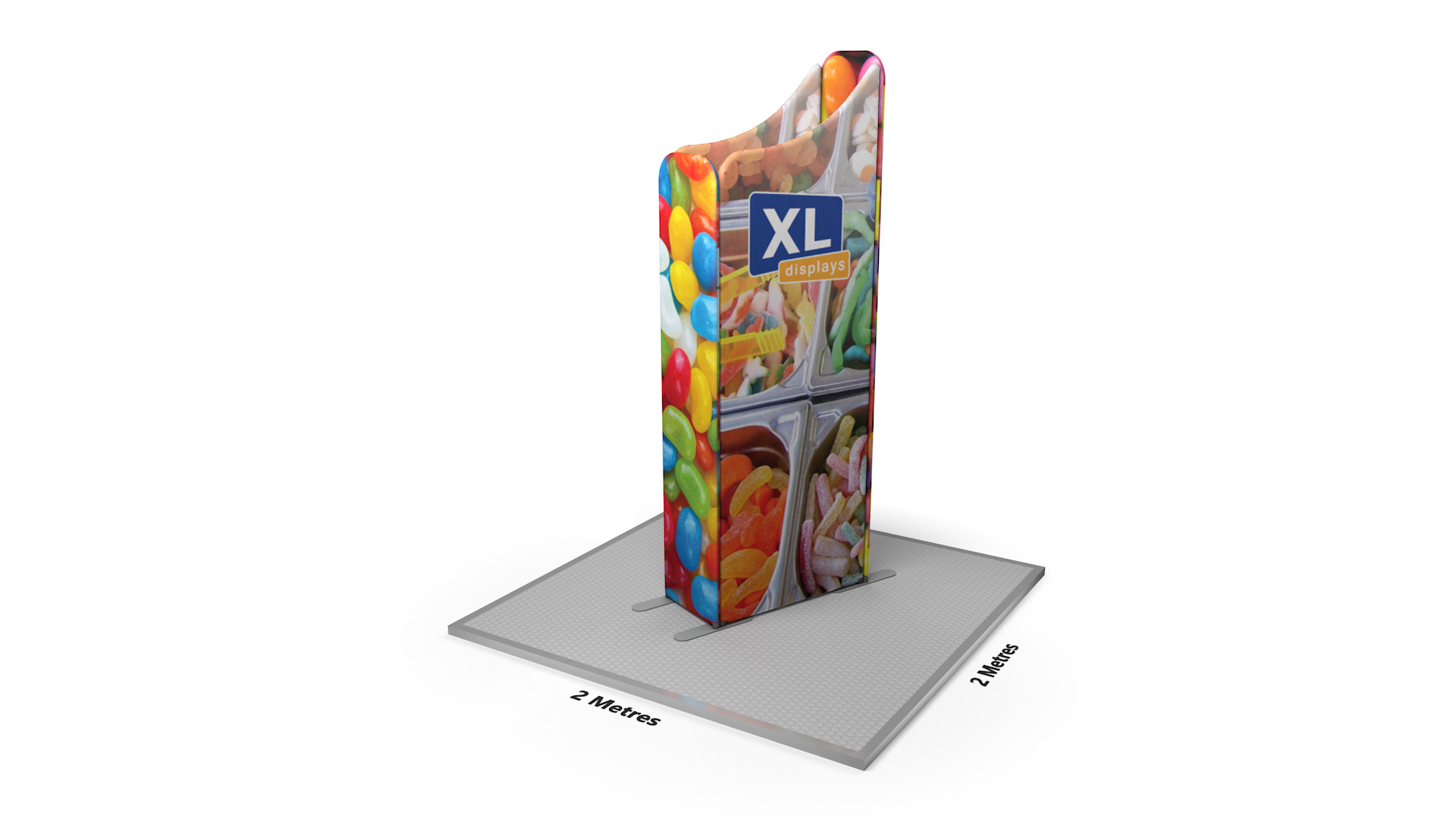 Modulate™ 2m Retail Island Fabric Display