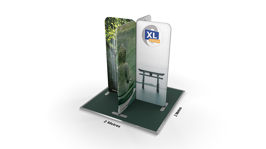 Modulate™ 2m x 2m Cross Island Fabric Display Stand