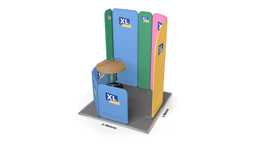 Modulate<sup>™</sup> 2m x 2m Fabric Display Stand with Meeting Booth