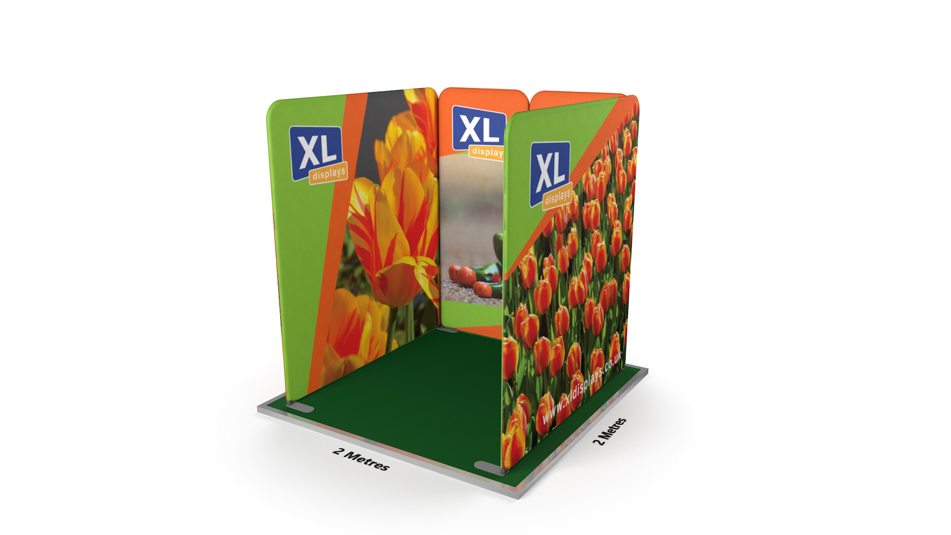 Modulate™ 2m x 2m U-Shaped Fabric Exhibition Stand