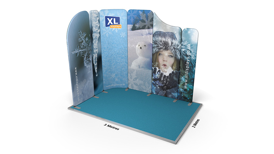 Modulate™ 3m x 2m Sloped L-Shaped Display Stand