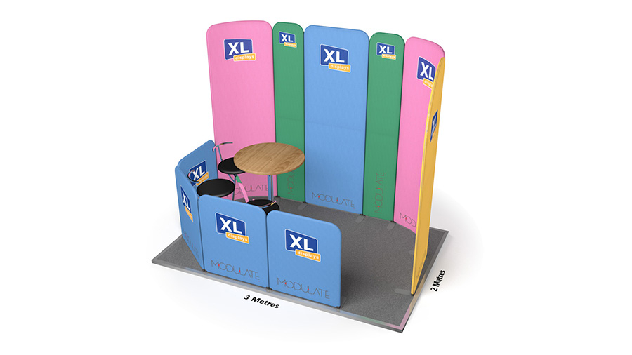 Modulate™ 3m x 2m Fabric Exhibition Stand Backwall