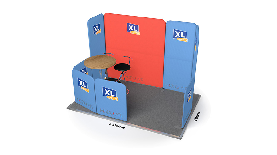 Modulate™ 3m x 2m Stretch Fabric Exhibition Stand Booth