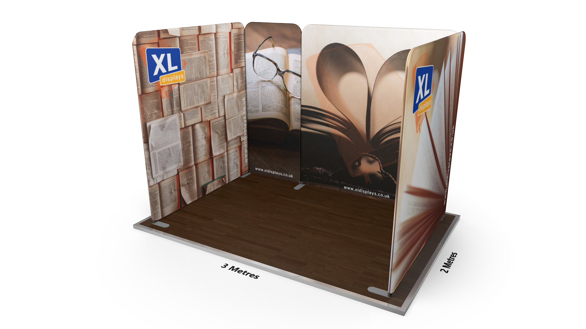 Modulate™ 3m x 2m U-Shaped Stretch Fabric Exhibition Stand