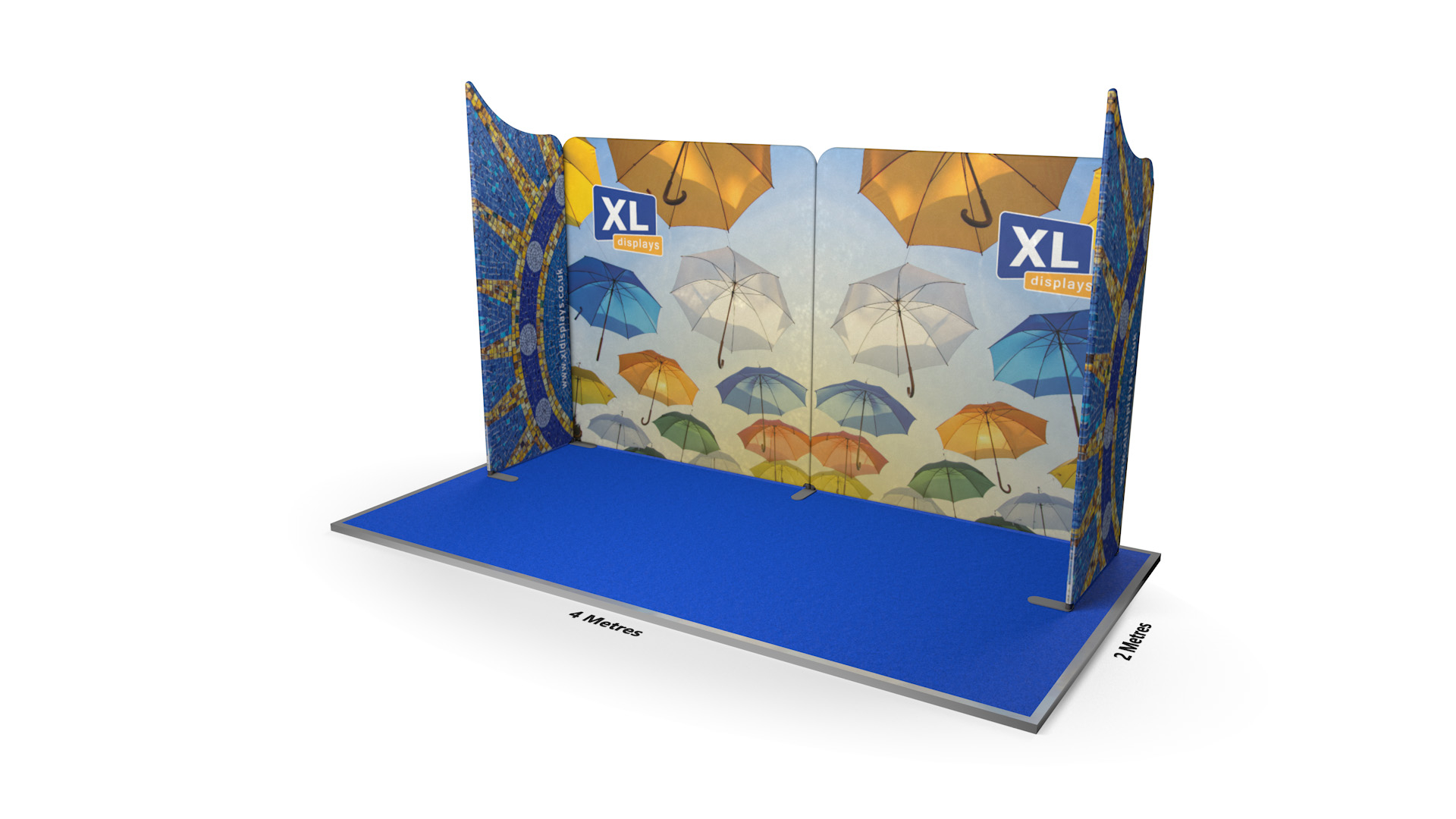 Modulate™ 4m U-Shaped Fabric Display Booth