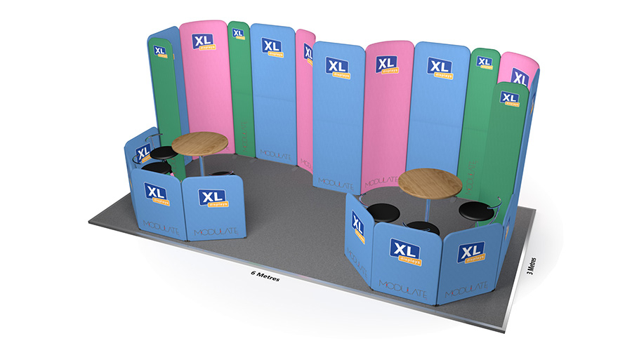 Modulate<sup>™</sup> 6m x 3m Curved Fabric Exhibition Stand Booth