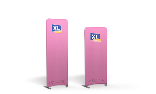 Modulate™ Curved 800mm Fabric Display Stands