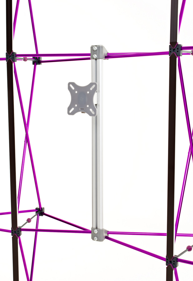 Monitor bracket accessory for pop up stand. Holds up to 22 inch/5kgs screen to add moving images to your pop up exhibition stand.