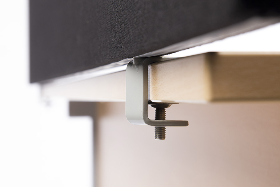 Office Screen Clamp Adjusts to Fit Desks 18-32mm Thick