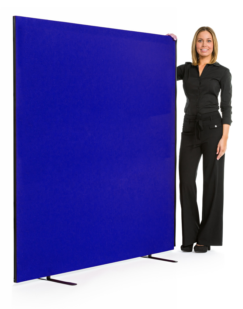1800mm High Office Screen in Royal Blue