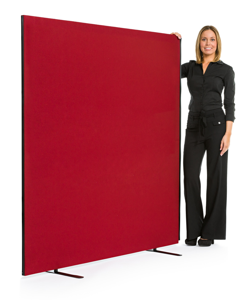 Office Partition Screen in Red, 1800mm High