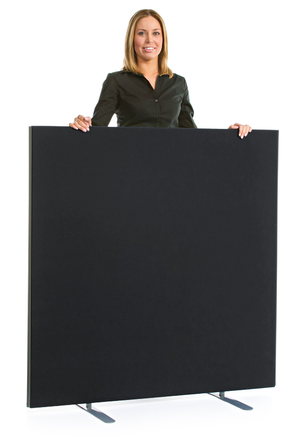 Office Screen 1200mm High in Black