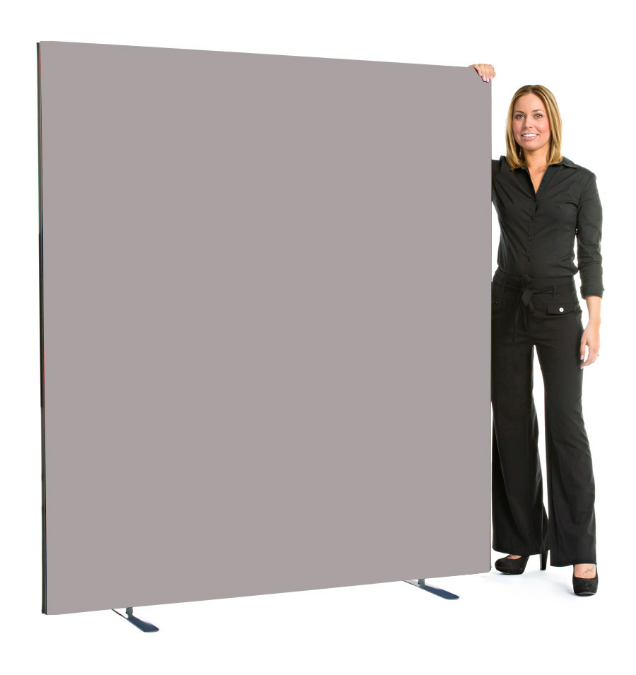 Office Screen in Light Grey Fabric