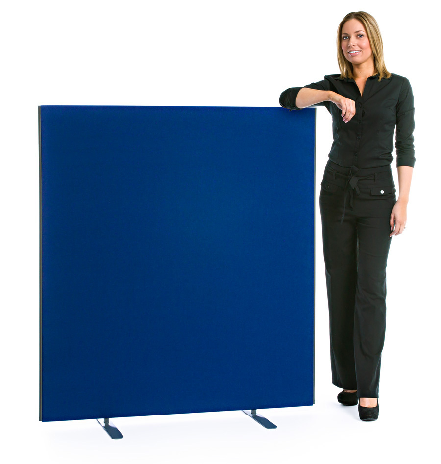 Straight Office Partition in Royal Blue