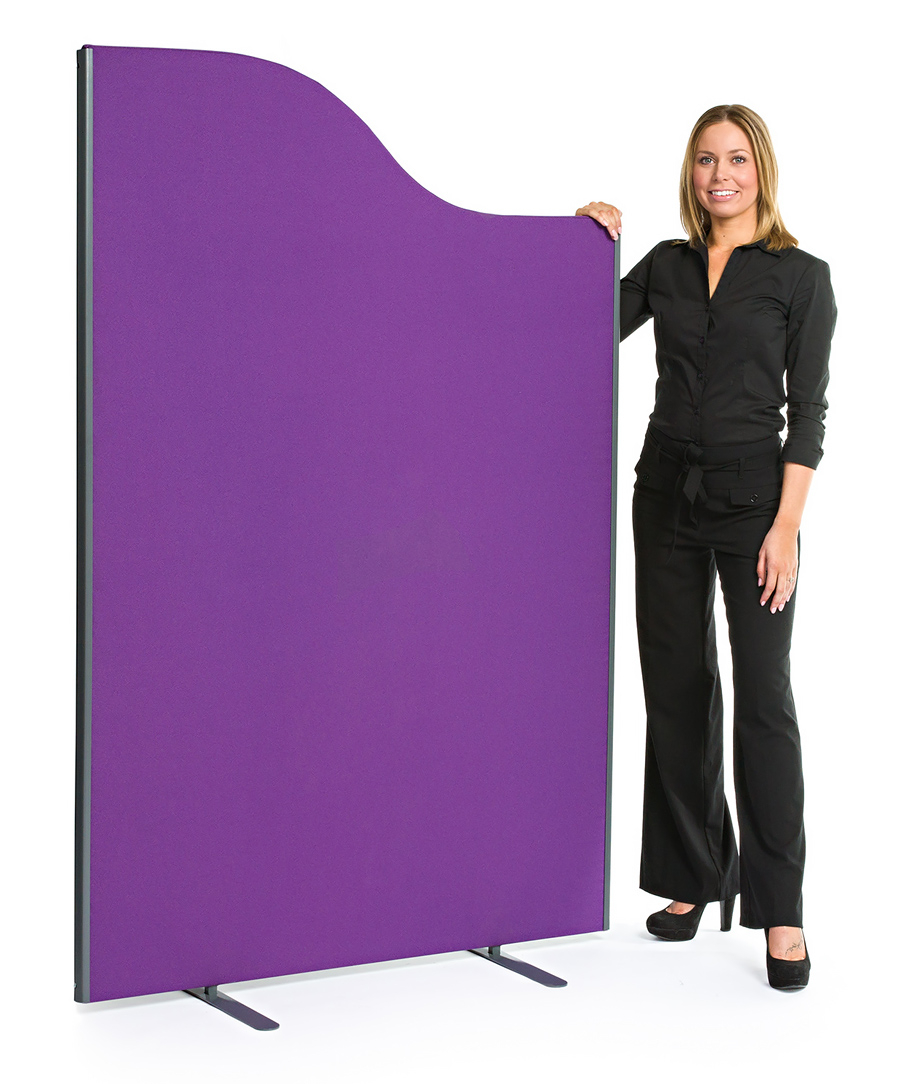 Acoustic Room Divider with Wave Top