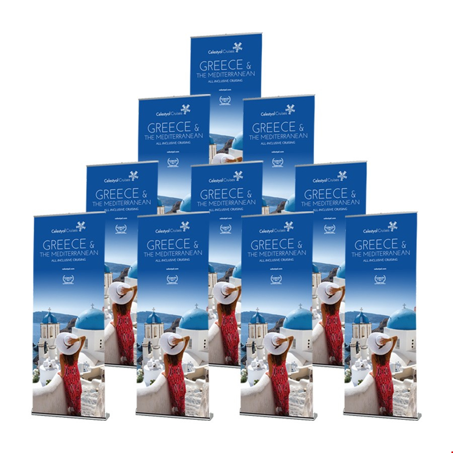 Pack of 10 Retractable Orient Banner Stands - Save £60 