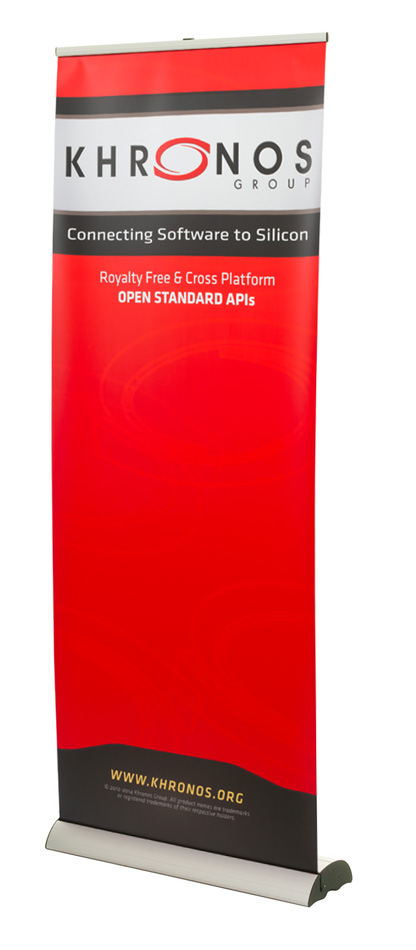 Original 2 Pull Up Roller Banner Stand - 800mm Wide Shown