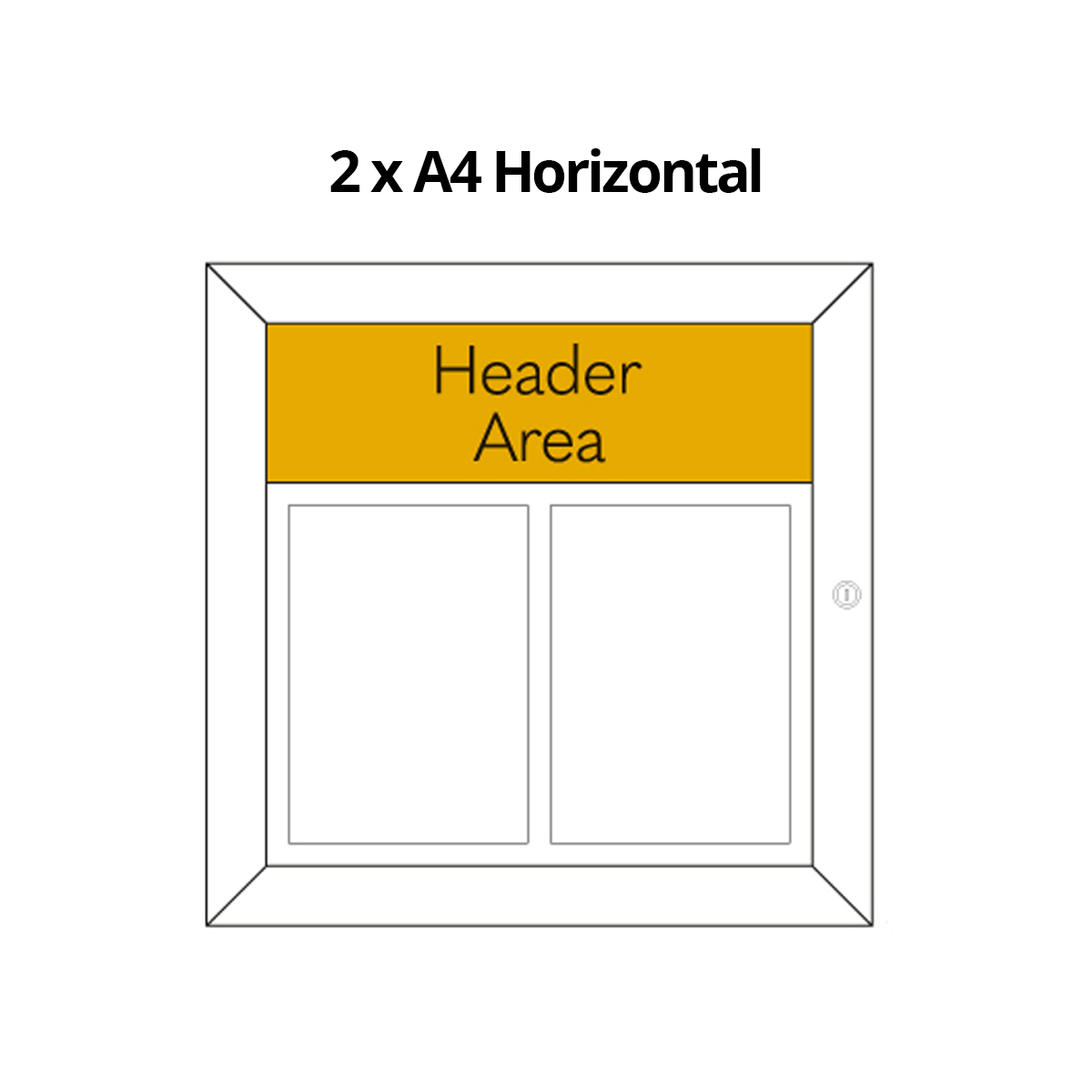 Outdoor LED Menu Display Case 2x A4 Horizontal