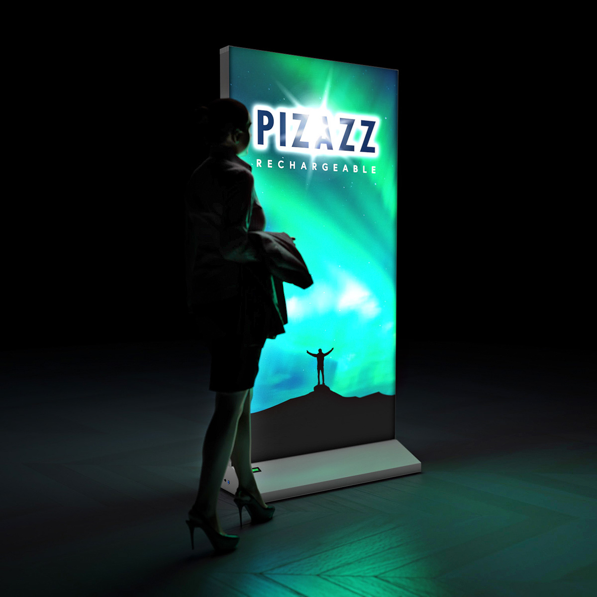 PIZAZZ® Battery Powered Portable LED Lightbox Light Up Display