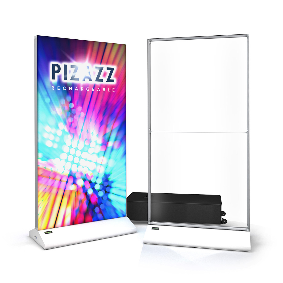 Lithium Battery Powered Fabric LED Lightbox PIZAZZ® 2m x 1m Wireless LED  Lightbox