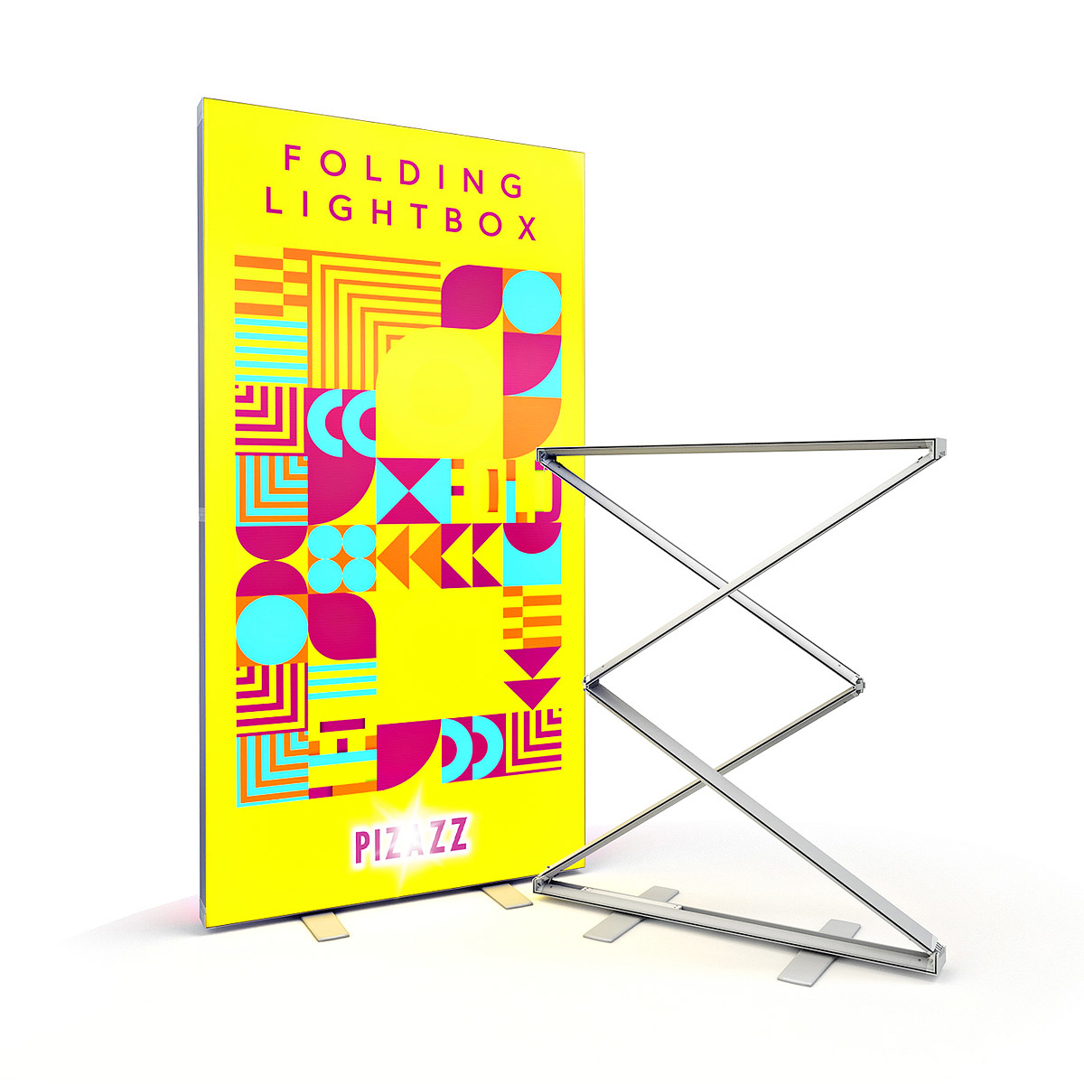 PIZAZZ Folding Pop Up LED Fabric Lightbox