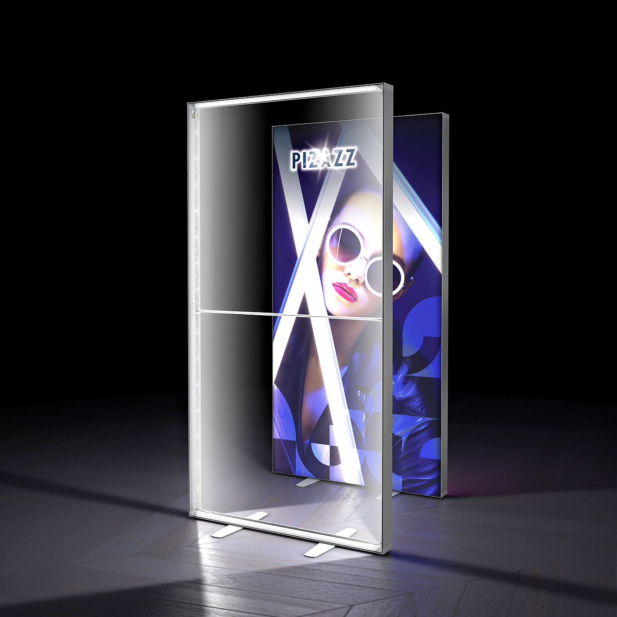 PIZAZZ® Freestanding Lightbox LED Illuminated Frame