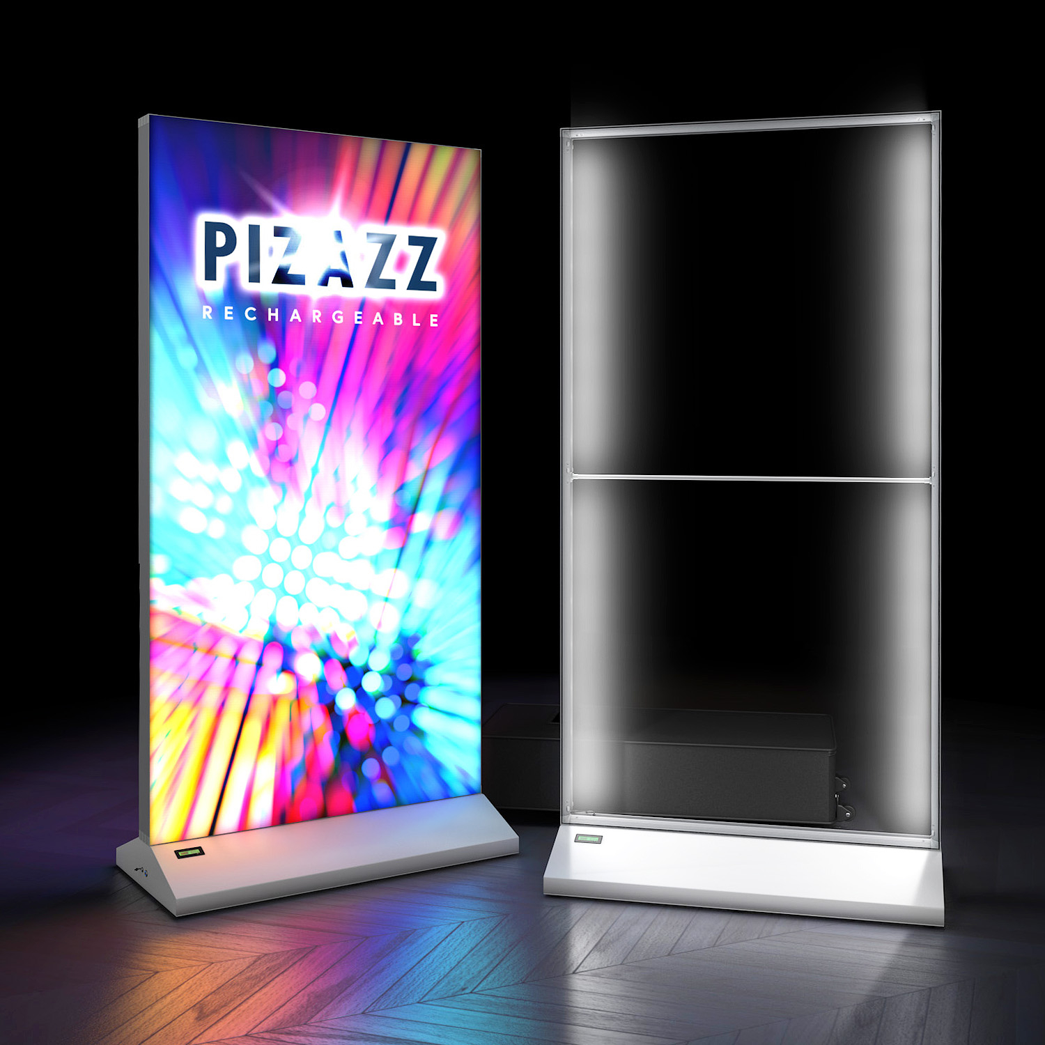 PIZAZZ® Rechargeable Battery LED Fabric Lightbox Display Illuminates Your Artwork From Within