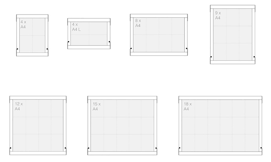 Paper Sizing Guide for Weathershield Notice Board