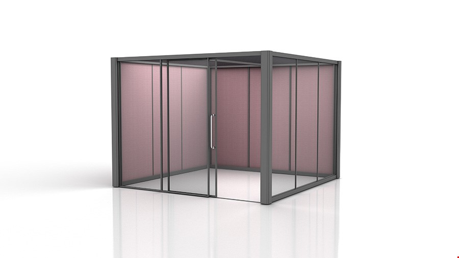 Partially Glazed 3m x 3m Acoustic Office Pod